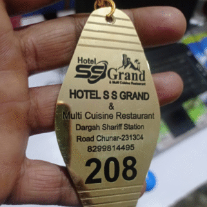 Hotel Brass Keychain
